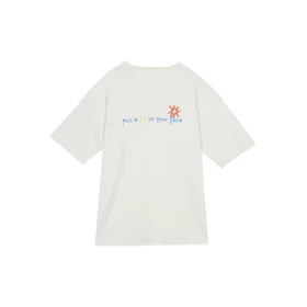 Tricou cu logo „Put-a-Smile-On-Your-Face” Mărimi asiatice „Alb”