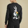 Tricou cu mânecă lungă Converse x Bugs Bunny, mărimi asiatice „Negru”