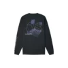 Tricou cu mânecă lungă Distorted Court Mărimi asiatice „Negru”