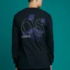 Tricou cu mânecă lungă Distorted Court Mărimi asiatice „Negru”