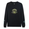 Tricou cu mânecă lungă și imprimeu cactus, mărimi asiatice „Negru”
