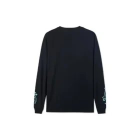 Tricou cu mânecă lungă și imprimeu cactus, mărimi asiatice „Negru”