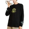 Tricou cu mânecă lungă și imprimeu cactus, mărimi asiatice „Negru”