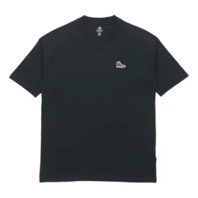 Tricou cu mânecă scurtă Converse Classic Chuck pentru bărbați, negru