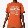 Tricou cu mânecă scurtă Converse Renew pentru bărbați, cu imprimeu alfabet, portocaliu