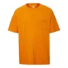 Tricou cu mânecă scurtă Converse Renew pentru bărbați, culoare solidă, croi larg, cu buzunar, galben