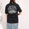 Tricou cu mânecă scurtă Earth Moon Sun, mărimi asiatice „Negru”