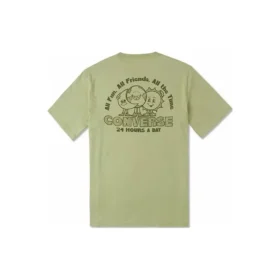Tricou cu mânecă scurtă Earth Moon Sun, mărimi asiatice „Verde deschis”