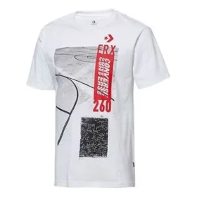 Tricou cu mânecă scurtă și imprimeu ERX, mărimi asiatice „Alb”