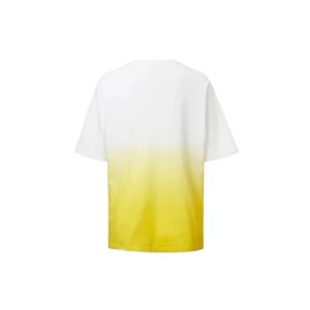 Tricou cu mânecă scurtă și imprimeu logo în degrade, galben