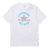 Tricou cu mânecă scurtă și slogan Logo pentru bărbați, alb