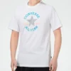 Tricou cu mânecă scurtă și slogan Logo pentru bărbați, alb