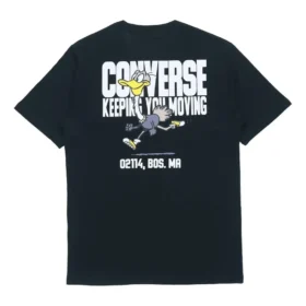 Tricou cu mânecă scurtă Keep Moving, mărimi asiatice „Black”