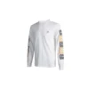 Tricou cu mâneci lungi și logo aplicat pentru bărbați, alb