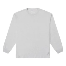 Tricou cu mâneci lungi și logo brodat Gold Standard, mărimi asiatice „Gri”
