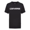 Tricou cu mâneci scurte Converse pentru bărbați, din bumbac pur, cu litere, negru