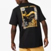 Tricou cu mâneci scurte și aplicație pentru bărbați, negru