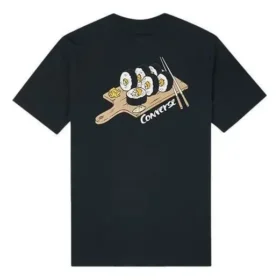 Tricou cu mâneci scurte și buzunar cu imprimeu sushi, mărimi asiatice „Negru”