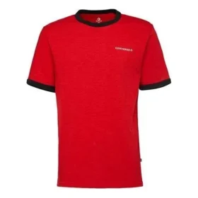 Tricou cu mâneci scurte Slub Ringer, mărimi asiatice „Roșu”