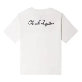 Tricou cu nasturi și logo Chuck Taylor, mărimi asiatice „Alb”
