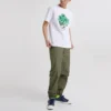 Tricou cu ochelari de soare și flori și craniu, mărimi asiatice „White”