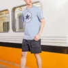Tricou cu patch Chuck, mărimi asiatice „Armory Blue”