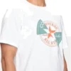 Tricou cu patch distorsionat, mărimi asiatice „Alb, portocaliu, verde-albastru”