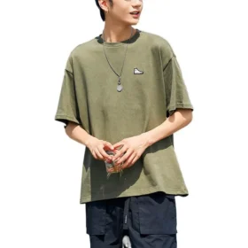 Tricou cu patch-uri de adidași, mărimi asiatice „Verde”