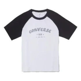 Tricou de baseball cu logo, mărimi asiatice „Alb Negru”