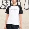 Tricou de baseball cu logo, mărimi asiatice „Alb Negru”