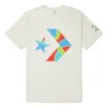 Tricou din bumbac jersey Peace & Unity Mărimi asiatice „Egret”