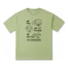Tricou grafic oversized, mărimi asiatice „Vitality Green”