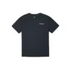 Tricou negru casual, cu guler rotund, mâneci scurte și imprimeu cu alfabet brodat