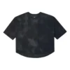 Tricou negru cu mâneci scurte, din plasă aerisită