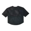 Tricou negru cu mâneci scurte, din plasă aerisită
