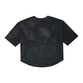 Tricou negru cu mâneci scurte, din plasă aerisită
