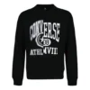 Tricou negru pentru bărbați Converse cu imprimeu cu logo-ul alfabetului, guler rotund, fără mâneci