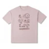 Tricou oversized Block Party, mărimi asiatice „Pink”