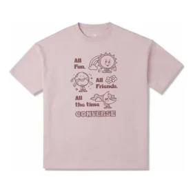 Tricou oversized Block Party, mărimi asiatice „Pink”