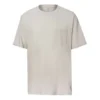 Tricou Oversized cu guler rotund și buzunar Renew, mărimi asiatice „Beige”