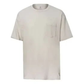 Tricou Oversized cu guler rotund și buzunar Renew, mărimi asiatice „Beige”