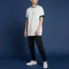 Tricou Oversized cu guler rotund și buzunar Renew, mărimi asiatice „Beige”