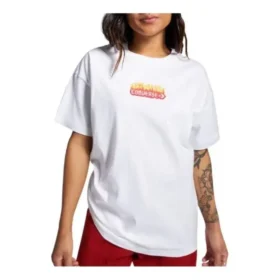 Tricou oversized cu logo flamboyant Mărimi asiatice „Alb Roșu”