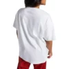 Tricou oversized cu logo flamboyant Mărimi asiatice „Alb Roșu”