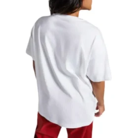Tricou oversized cu logo flamboyant Mărimi asiatice „Alb Roșu”