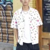 Tricou Park Gym cu imprimeu integral Mărimi asiatice „Alb”