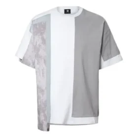 Tricou pentru bărbați Converse x FCW Crossover culori contrastante cu mânecă scurtă, alb