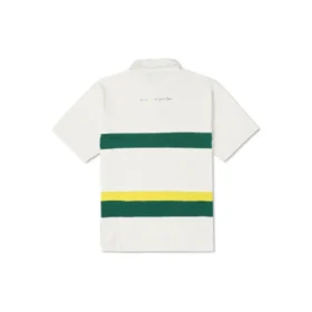 Tricou polo cu logo colorblock Mărimi asiatice „Alb Verde”