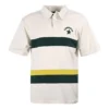 Tricou polo cu logo colorblock Mărimi asiatice „Alb-verde închis”