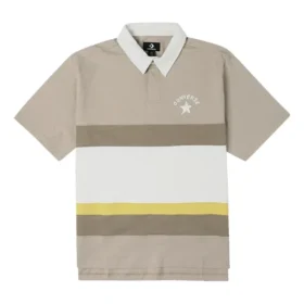 Tricou polo cu logo colorblock, mărimi asiatice „Beige White”